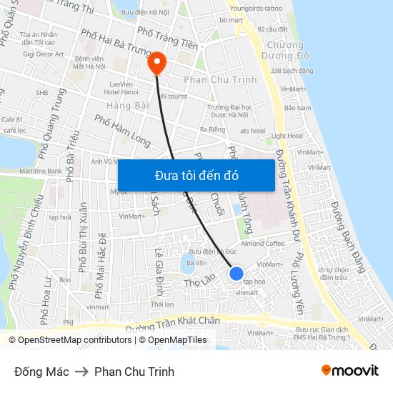 Đống Mác to Phan Chu Trinh map