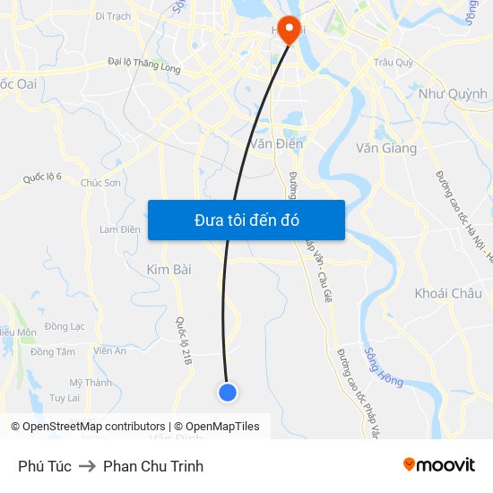 Phú Túc to Phan Chu Trinh map