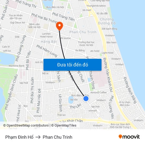 Phạm Đình Hổ to Phan Chu Trinh map