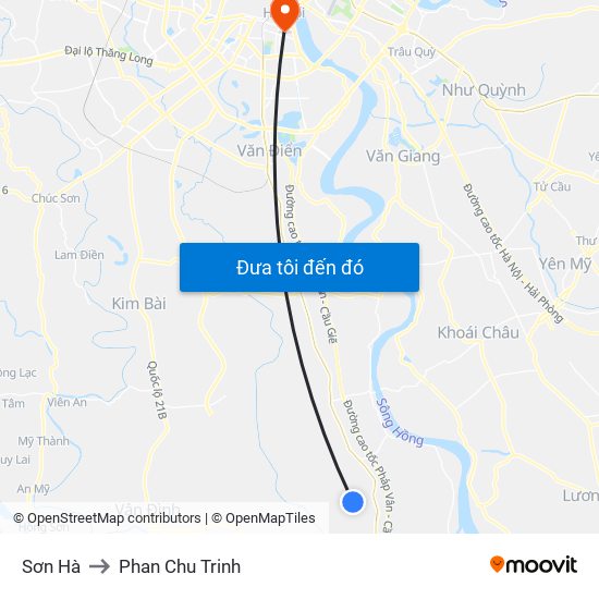 Sơn Hà to Phan Chu Trinh map