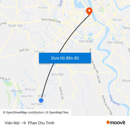 Viên Nội to Phan Chu Trinh map
