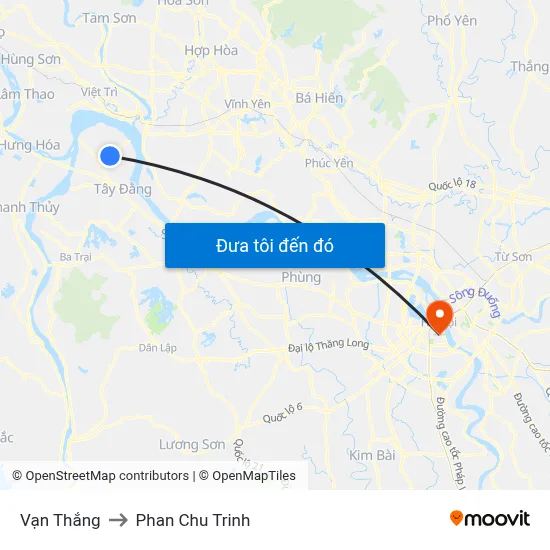 Vạn Thắng to Phan Chu Trinh map