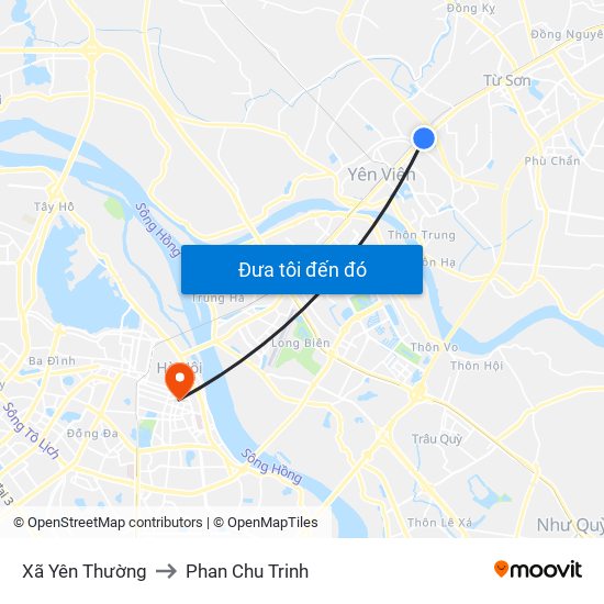 Xã Yên Thường to Phan Chu Trinh map
