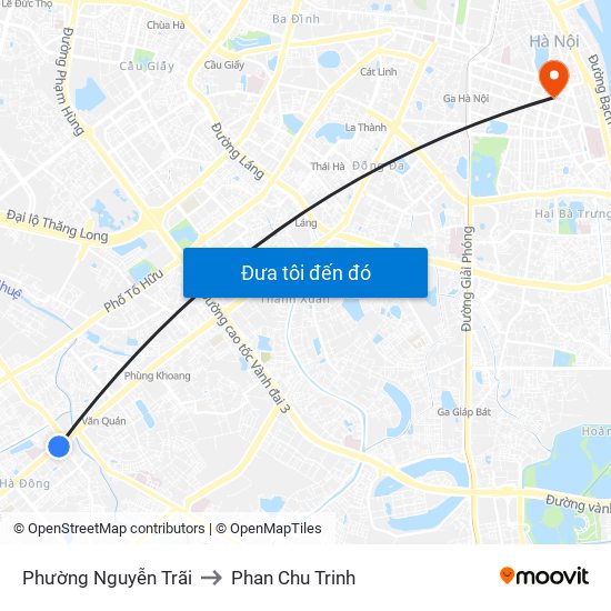 Phường Nguyễn Trãi to Phan Chu Trinh map