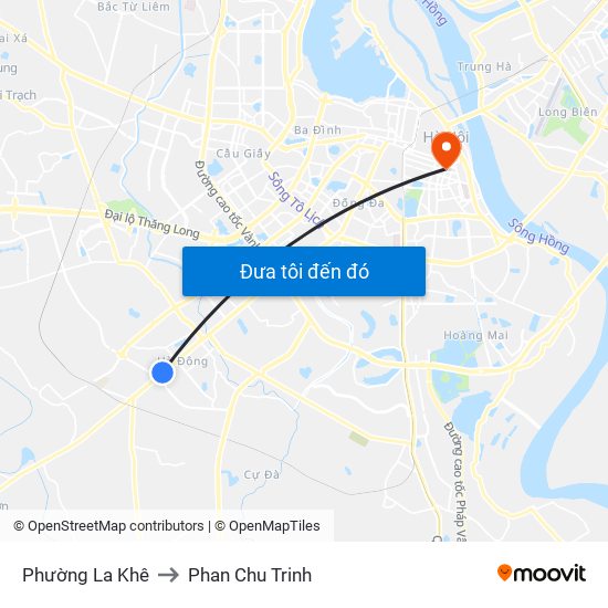 Phường La Khê to Phan Chu Trinh map