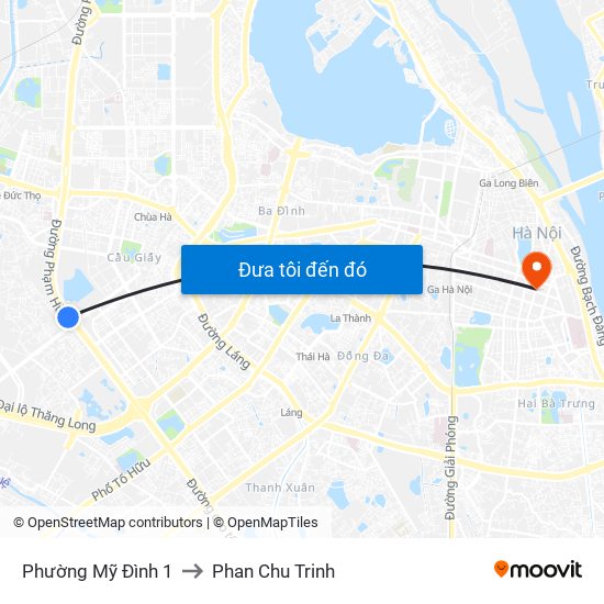 Phường Mỹ Đình 1 to Phan Chu Trinh map