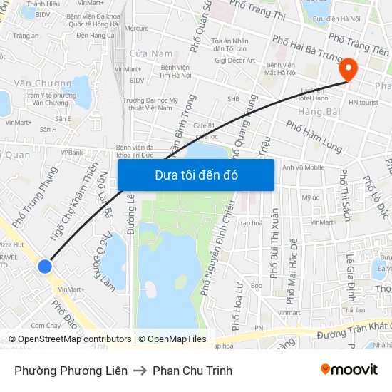 Phường Phương Liên to Phan Chu Trinh map