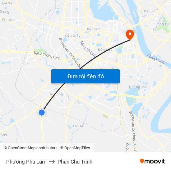 Phường Phú Lãm to Phan Chu Trinh map