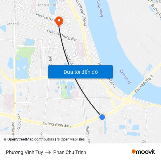 Phường Vĩnh Tuy to Phan Chu Trinh map