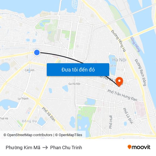 Phường Kim Mã to Phan Chu Trinh map