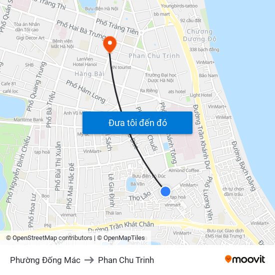 Phường Đống Mác to Phan Chu Trinh map