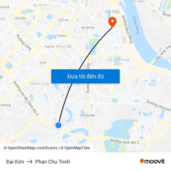 Đại Kim to Phan Chu Trinh map