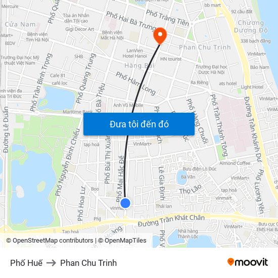 Phố Huế to Phan Chu Trinh map