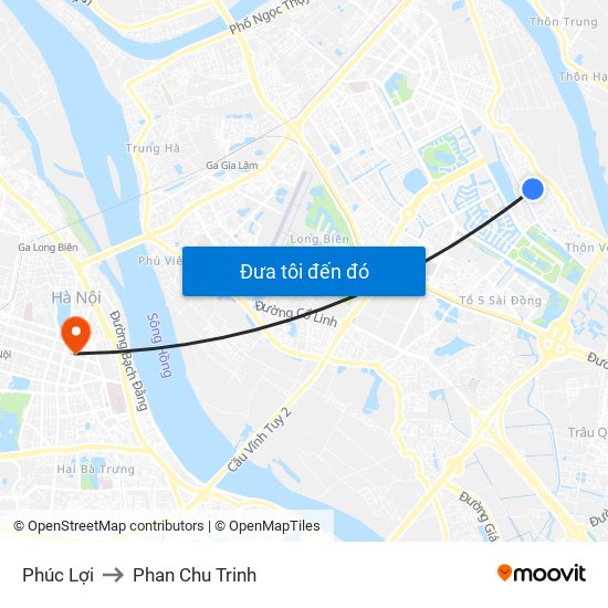 Phúc Lợi to Phan Chu Trinh map