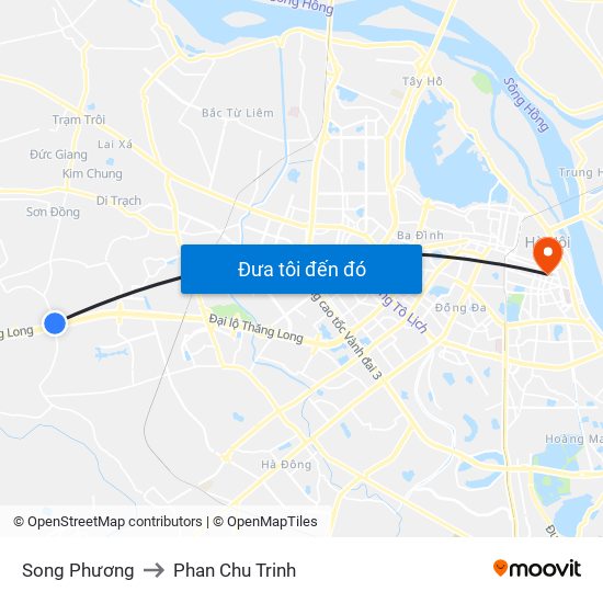 Song Phương to Phan Chu Trinh map