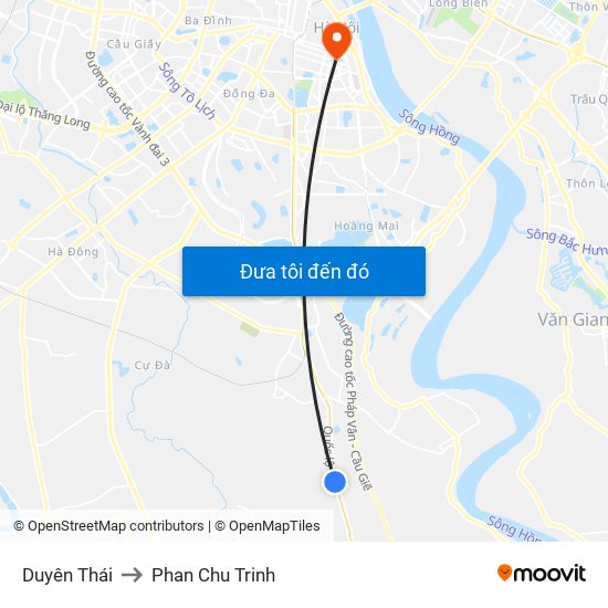 Duyên Thái to Phan Chu Trinh map