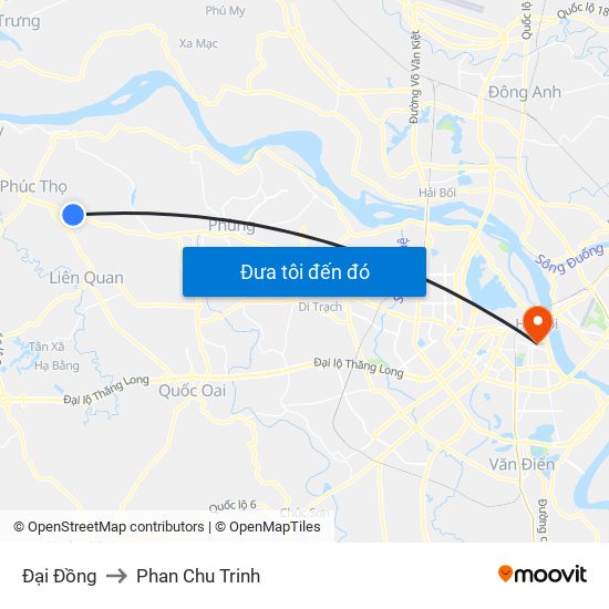 Đại Đồng to Phan Chu Trinh map