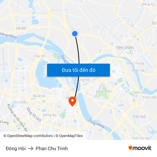 Đông Hội to Phan Chu Trinh map