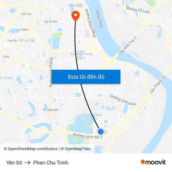Yên Sở to Phan Chu Trinh map