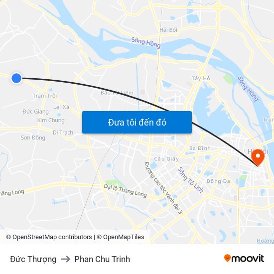 Đức Thượng to Phan Chu Trinh map