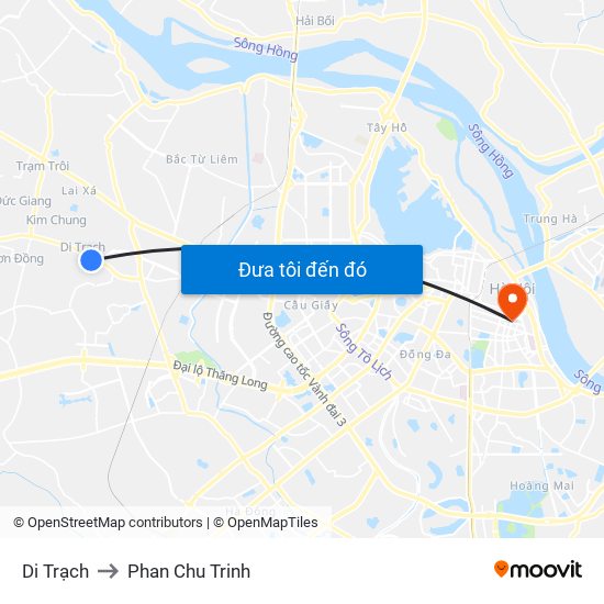 Di Trạch to Phan Chu Trinh map