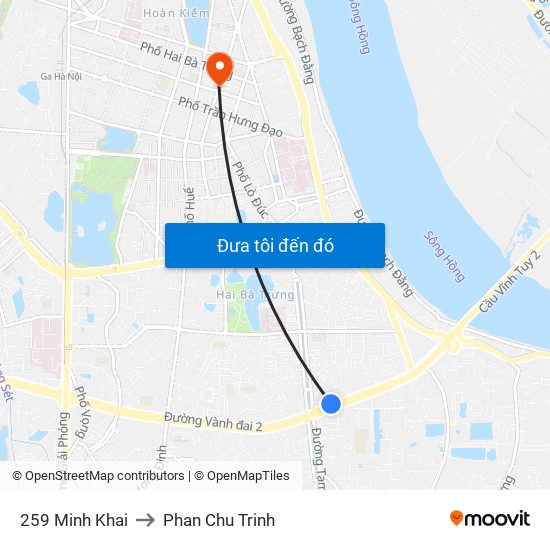 259 Minh Khai to Phan Chu Trinh map
