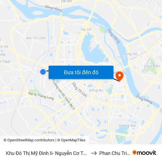 Khu Đô Thị Mỹ Đình Ii- Nguyễn Cơ Thạch to Phan Chu Trinh map