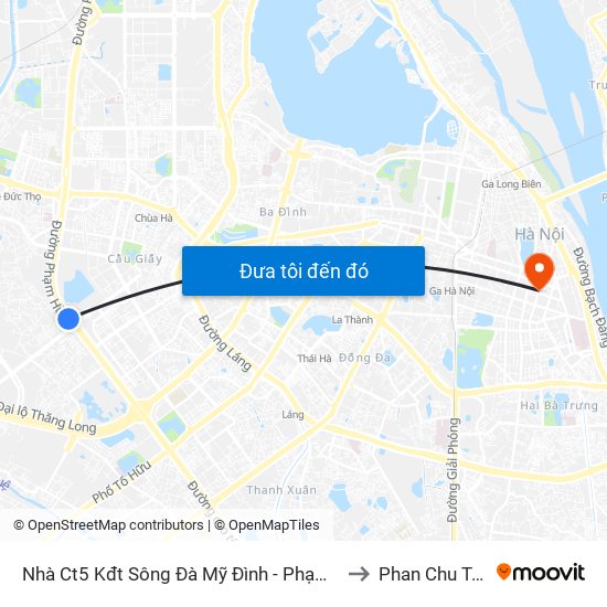 Nhà Ct5 Kđt Sông Đà Mỹ Đình - Phạm Hùng to Phan Chu Trinh map