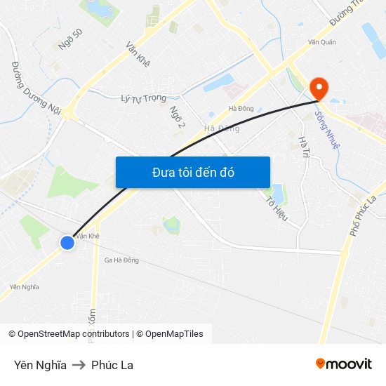 Yên Nghĩa to Phúc La map