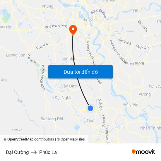 Đại Cường to Phúc La map