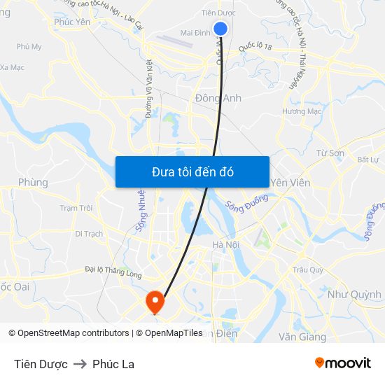 Tiên Dược to Phúc La map