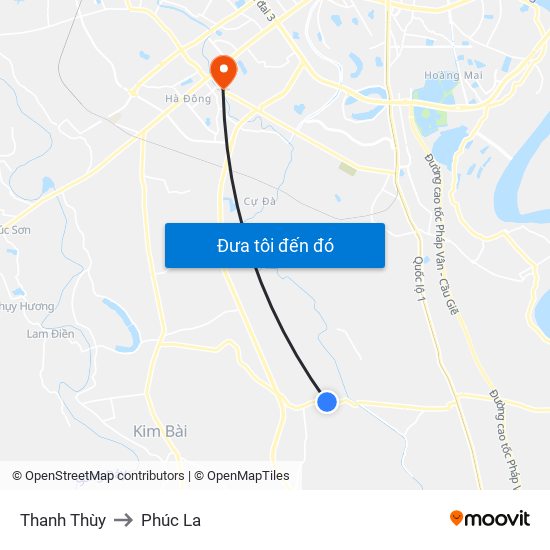Thanh Thùy to Phúc La map