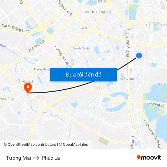 Tương Mai to Phúc La map