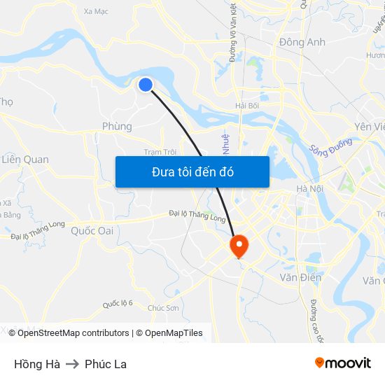 Hồng Hà to Phúc La map