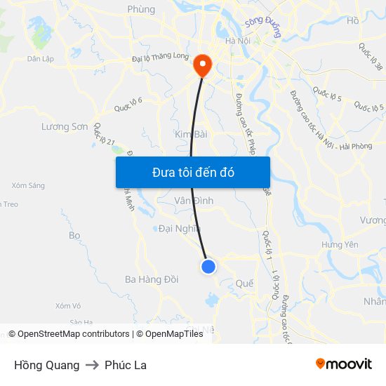 Hồng Quang to Phúc La map