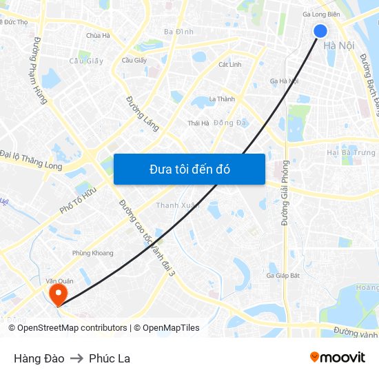 Hàng Đào to Phúc La map