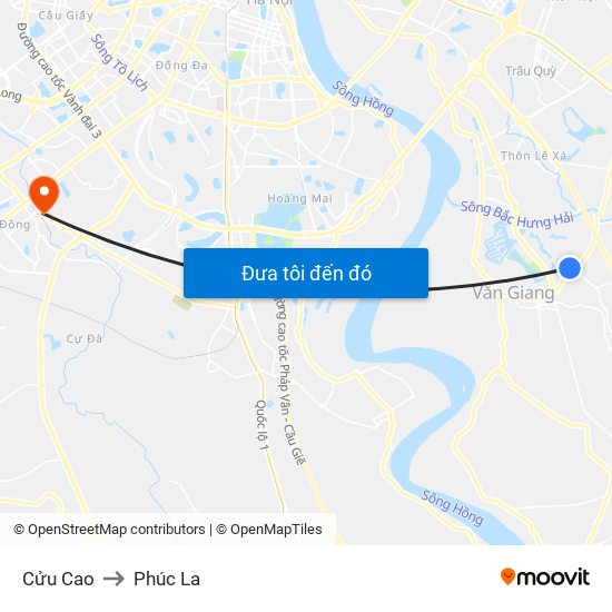 Cửu Cao to Phúc La map