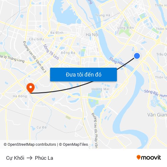 Cự Khối to Phúc La map