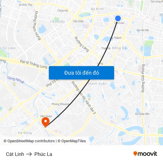 Cát Linh to Phúc La map
