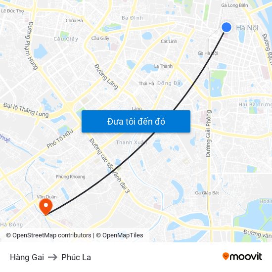 Hàng Gai to Phúc La map