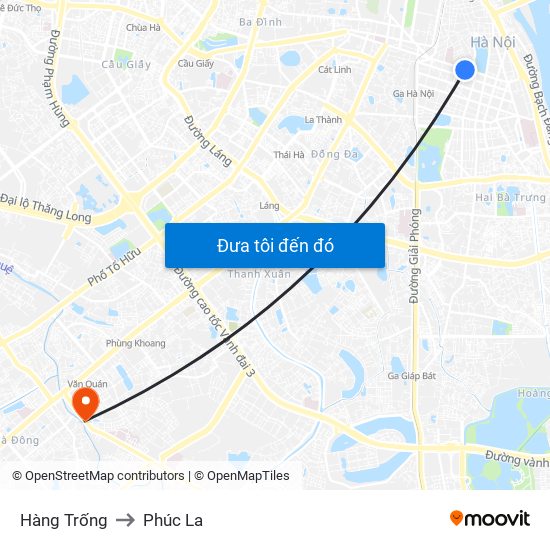 Hàng Trống to Phúc La map