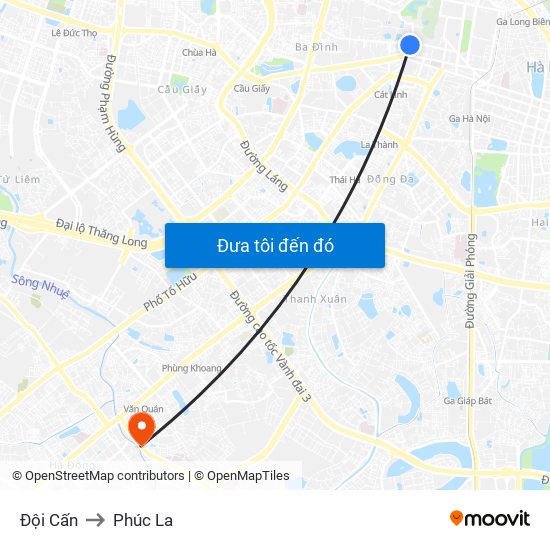 Đội Cấn to Phúc La map