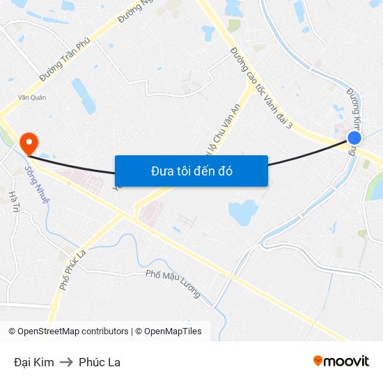 Đại Kim to Phúc La map