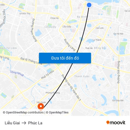 Liễu Giai to Phúc La map