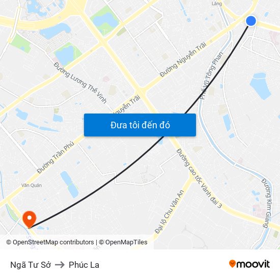 Ngã Tư Sở to Phúc La map