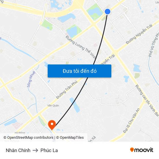 Nhân Chính to Phúc La map