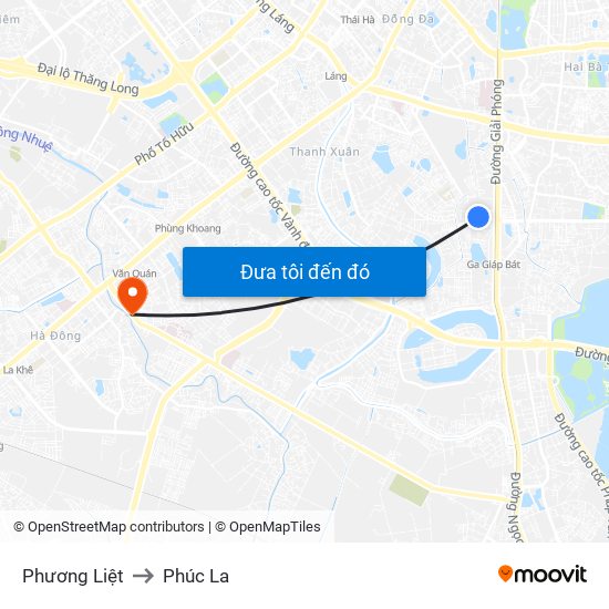 Phương Liệt to Phúc La map