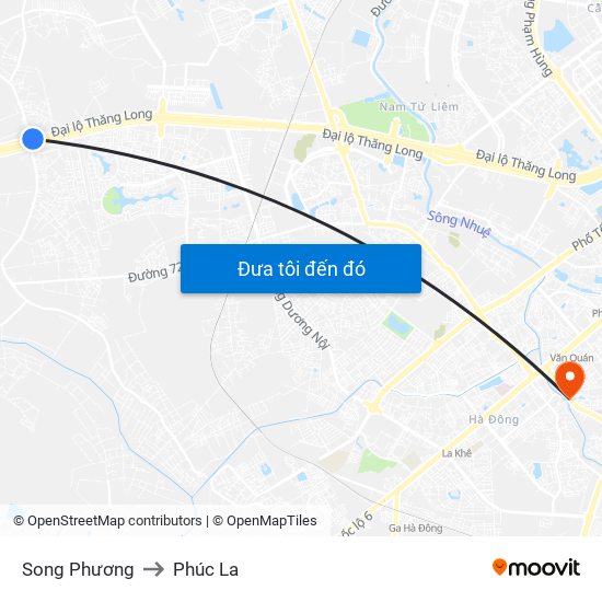 Song Phương to Phúc La map