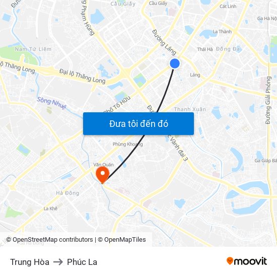 Trung Hòa to Phúc La map