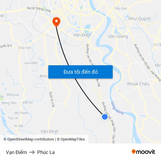 Vạn Điểm to Phúc La map